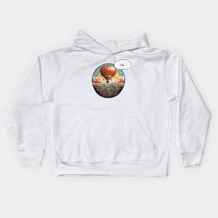 Air Balloon Aircraft Sky Wings Travelling Vintage Kids Hoodie